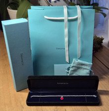 Return to Tiffany Armband mit rotem Herz 17 cm - klassische Perle, verpackt