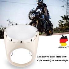 7" Motorrad Scheinwerfer Verkleidung Lampenmaske Universal für Harley Cafe Racer
