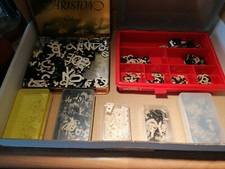  Buchstaben - Pappe / Samt ,schwarz und weiß,sehr empfindlich