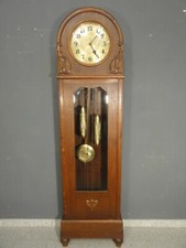  STANDUHR LAUFFER  2 GEWICHTE  EICHE UM 1930  ANTIK-LEIPZIG