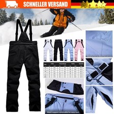Wasserdicht Schneehose Ski Hose Winter Snowboardhose mit Träger Herren Damen!