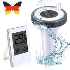 Infactory Digitales Teich- & Pool-Thermometer, Funk-Empfänger, Farb-LCD, IP67