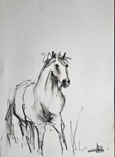 Pferd original öl - Öl, pastell