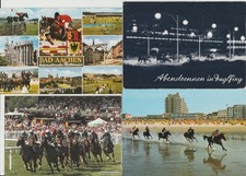 Lot mit 9 Ansichtskarten Reiten/Pferdesport