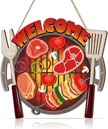 Willkommensschild bbq grill - bbq,