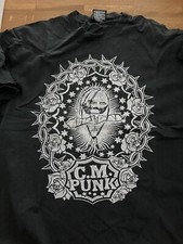 CM Punk Shirt Men XL Black Vintage WWE WWF Wrestling SES Straight Edge Society