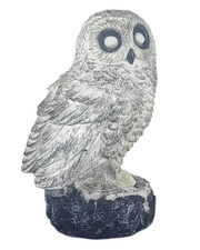 Eule Deko Figur Schnee Eulenfigur Schneeeule wetterfest Betonguss 24 cm