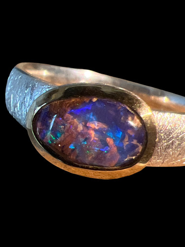 Boulder opal gold vermeil - in,