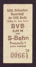 DDR - Fahrkarte Berlin für