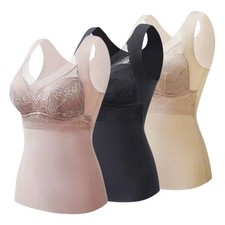 Damen Unterhemd BH Hemd Seamless Top Bauchweg Mieder Camisole Weste Shapewear