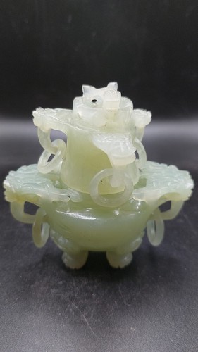 Jade figur china deckel - jade,