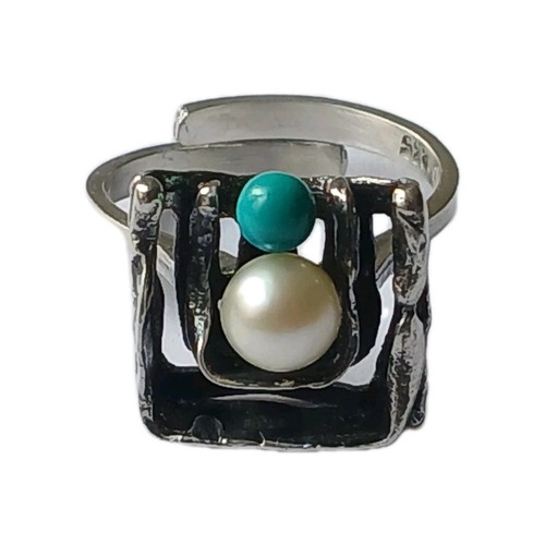 Modernist brutalist ring 835 - ring,