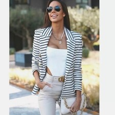 ✨Damen Jacke Blazer Streifen