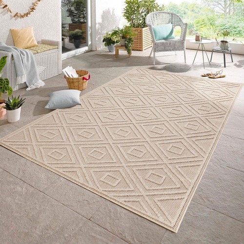 Outdoor teppich rauten design - outdoor-teppich,