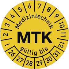 Prüfplakette Medizintechnik