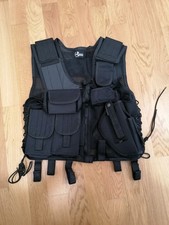Taktische Einsatzweste SWAT/SEK für Airsoft/Cosplay mit Klettverschluss Schwarz