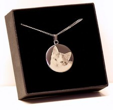 Edelstahlanhänger Rund Fotogravur Kette Foto Haustier Freund Jubiläum Geburtstag