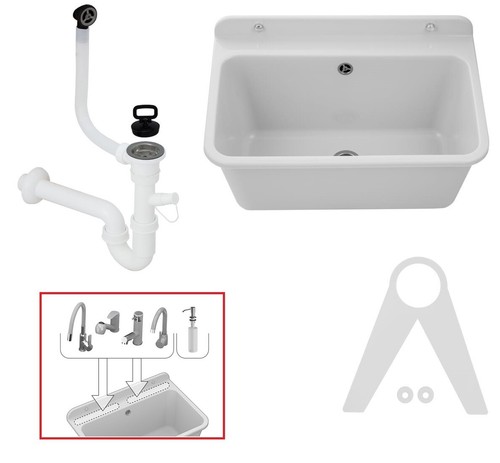 Ausgussbecken weiss xxl - weiss,