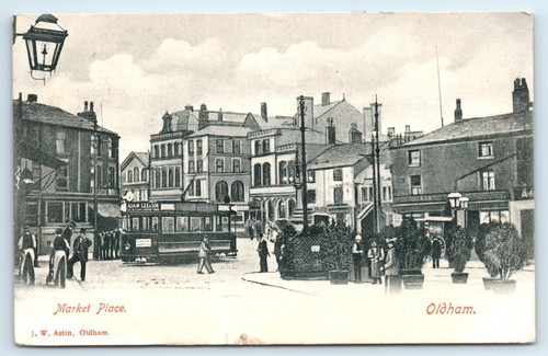 Postkarte oldham marktplatz - postkarte,