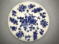 Lindner Kueps Bavaria Cobaltrose Kuchenteller Schale Porzellan Weiß Blau Blume