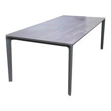 Gloster Tisch Carver Outdoor Tischplatte Ceramic Nero Meteor Dunkelgrau 