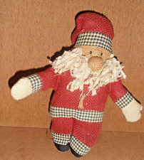 Weihnachtsmann mit Geschenkesack aus Jute/Sackleinen  ca. 30x30x10 cm