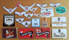 Bieretiketten Dortmund - Union Brauerei - 9 verschiedene + Hälse