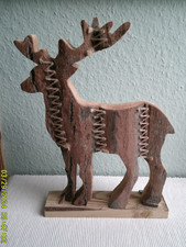 Hirsch Holz Figur Weihnachten