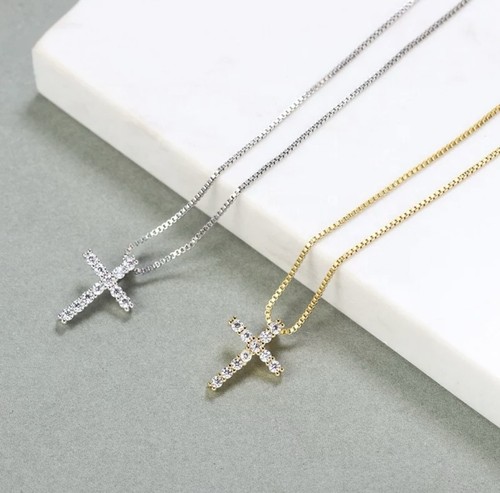 Edelstahl kreuz halskette - kreuz, –
