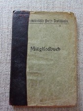 SPD, Arbeiterbewegung, Mitgliedsbuch Beitragsmarken 1924 Mitgliedsausweis Berlin