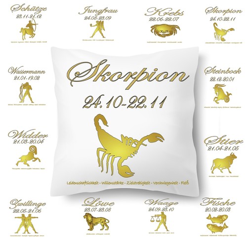 Sternzeichen kissen geschenk - kissen,,