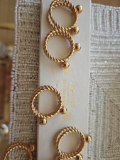 24k vergoldete 6 Stueck Serviettenringe in  edler Ausführung v.Juwelier