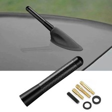 Universal Auto Dach Kurz Stab Antenne 8cm Carbon Design Radio Adapter DAB #E3
