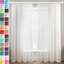 Ein Paar hochwertiger Voilevorhang 2cm Sammelband Top massiv durchsichtig für Draht