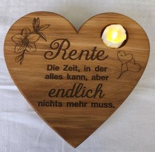 Herz Deko Holz mit Gravur –