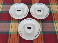 3er Set Aschenbecher Stier STROTHMANN Steinhäger Plankenhammer