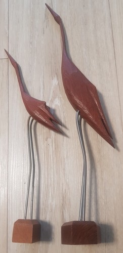 Teak figur kranich reiher - teak,