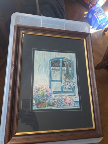 Bild gemälde blumenfenster - bild,