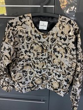 Summum Jacke Blouson Bluse Gold/schwarz Brokat  38  gefüttert neu ?