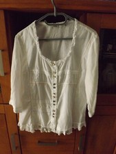 ELISA CAVALETTI;BLUSE;BAUMWOLLE;WEIß;GR.L;NEU;TOLL!!!
