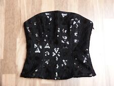 C&A Your 6th Sense Top schwarz Pailetten Corsage Korsett Gr. 36 NEU!