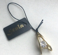 Anhänger aus Gelbgold mit weißen Topas,  Scala,neu