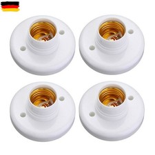 4X Wandfassung E27 Fassung Lampenfassung Sockel LED Kunststoff Deckenfassung DE