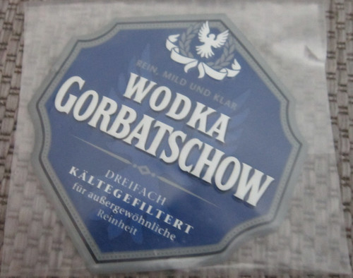Blechschild wodka gorbatschow - wodka,