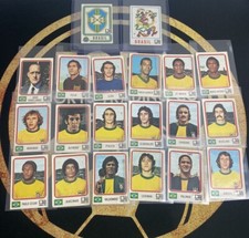 1974 Panini World Cup Munchen 74 FIFA Brazil Sticker Lot Badge Players X 20