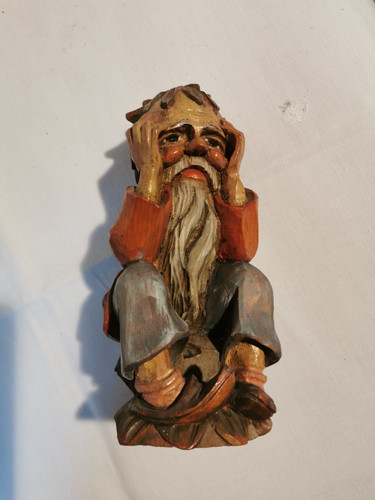 Zwerg kobold holzgeschnitzt - zwerg,,