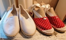 2Paar Damen Espadrilles Halbschuhe +Ballerina Gr.41 NEU -
