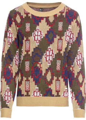 Pullover 34 beige braun - pullover,