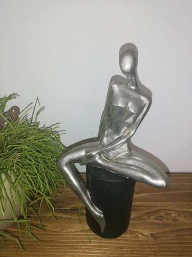Frauenskulptur silber nackte - silber,