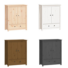 Highboard Kommode Holz-Schrank Beistellschrank 83x41,5x100 cm Massivholz Kiefer